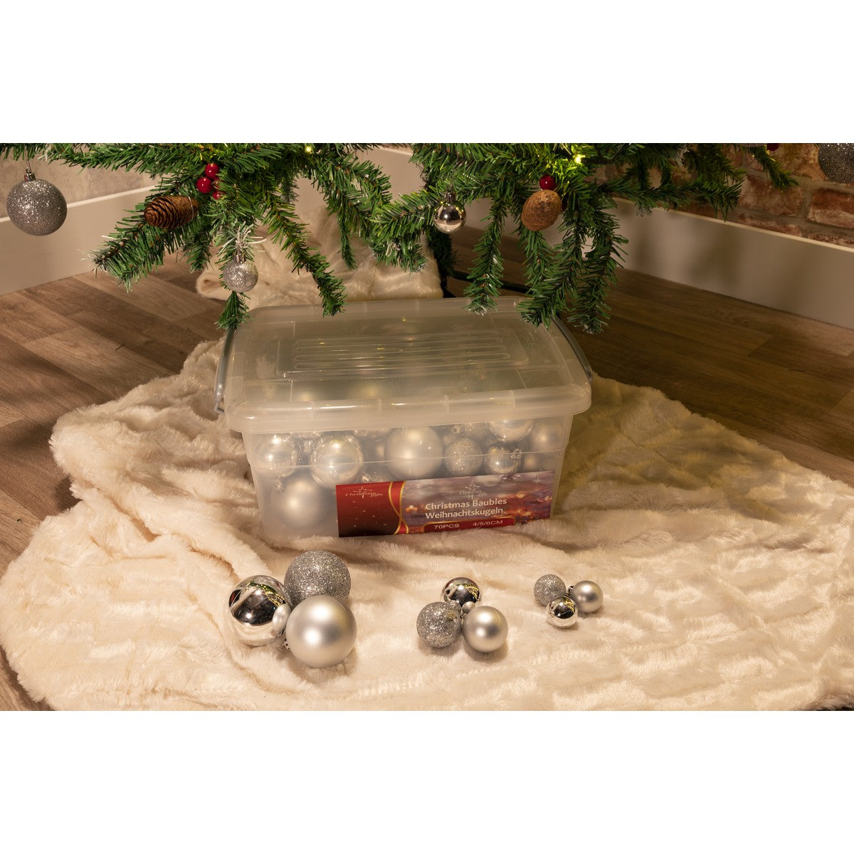Christmas Gifts Kerstballen Zilver 70 Stuks - maximondo