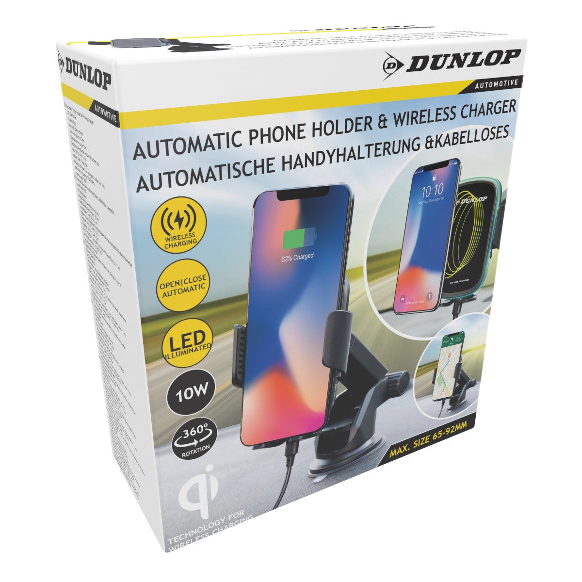 Dunlop Auto Telefoonhouder en Oplader - maximondo