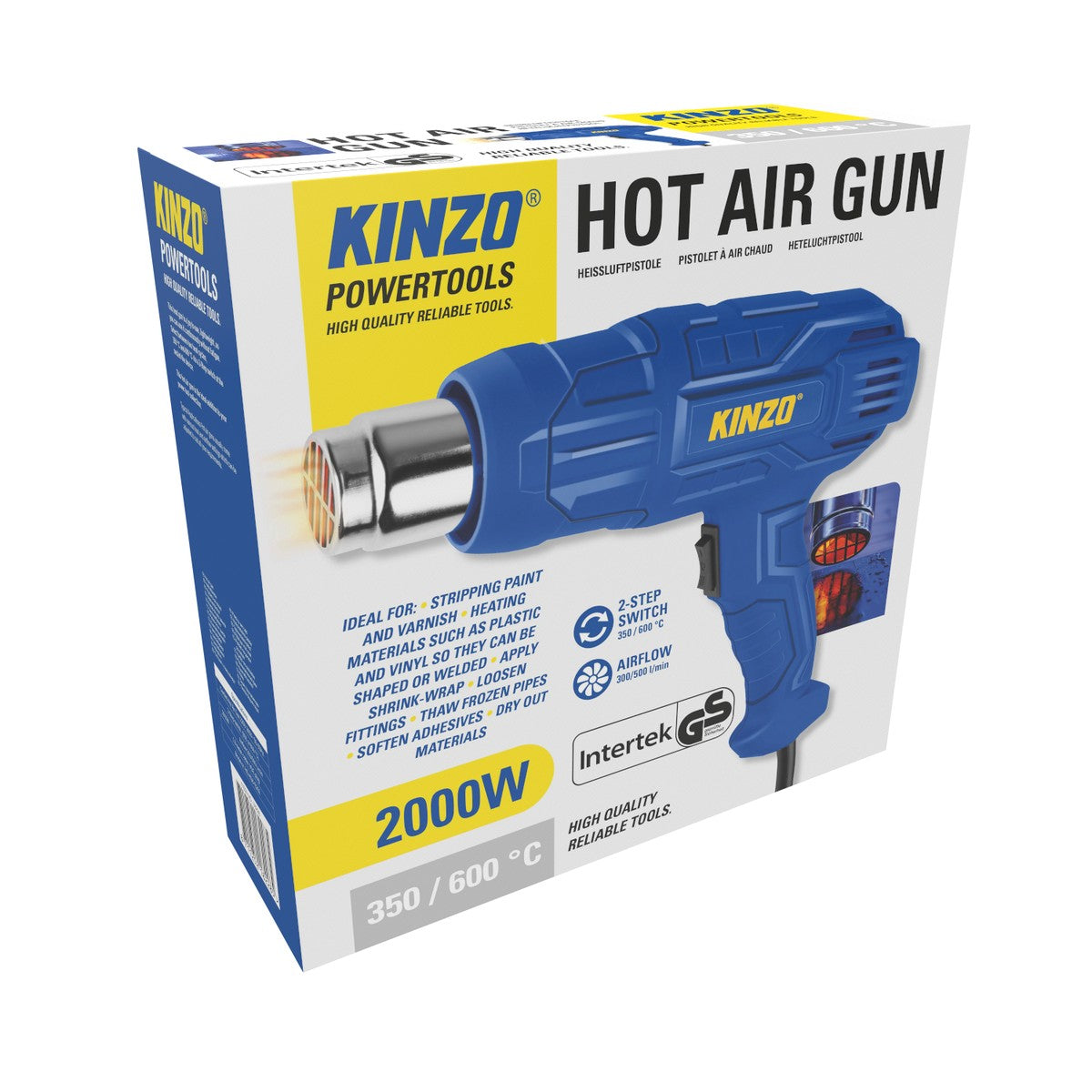 Kinzo Heteluchtpistool Blauw 230V - maximondo