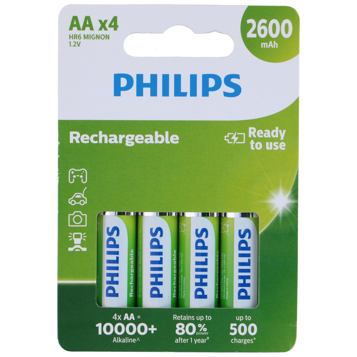 Philips AA HR6 NiMH 2600mAh - maximondo