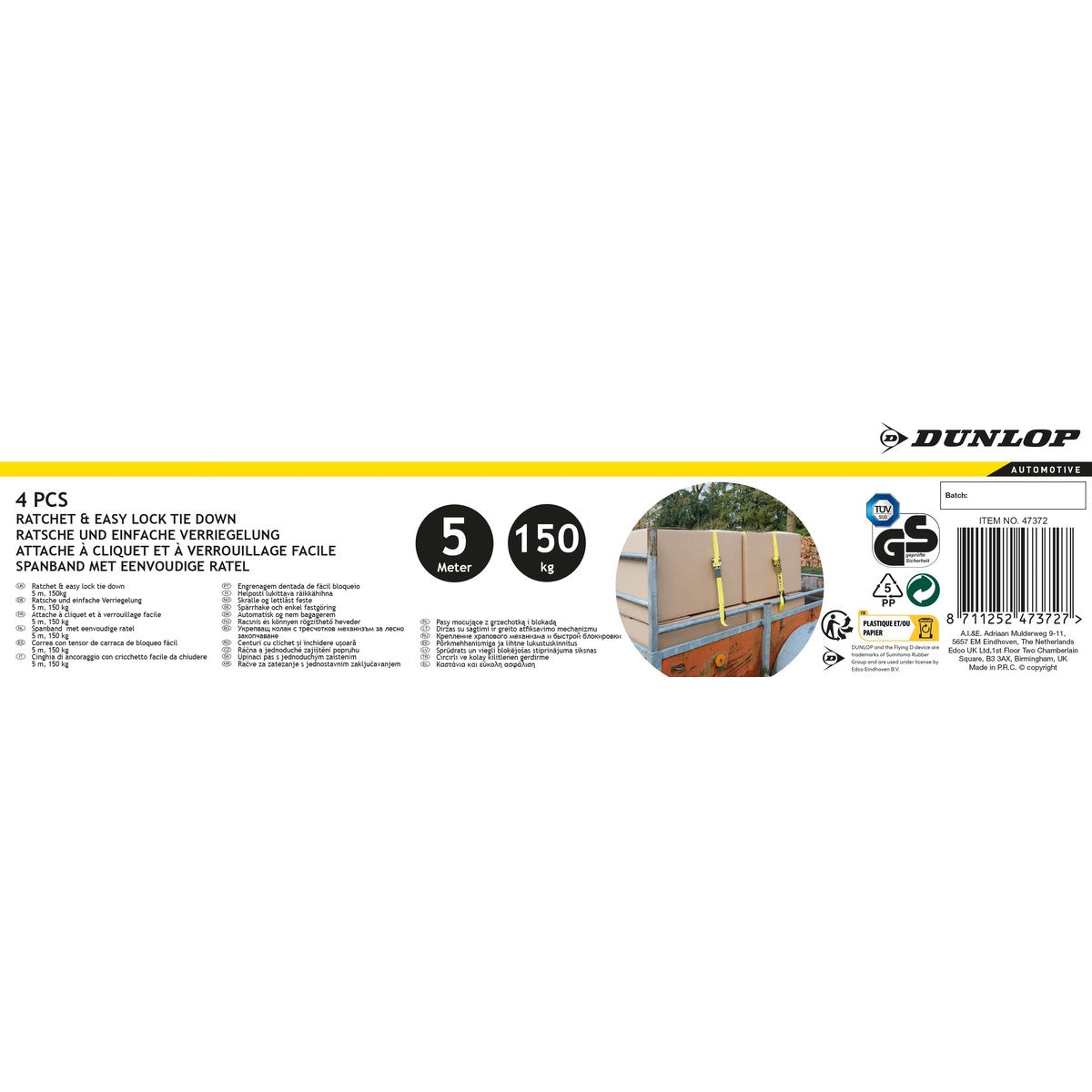 Dunlop Spanband 5 M Geel - maximondo