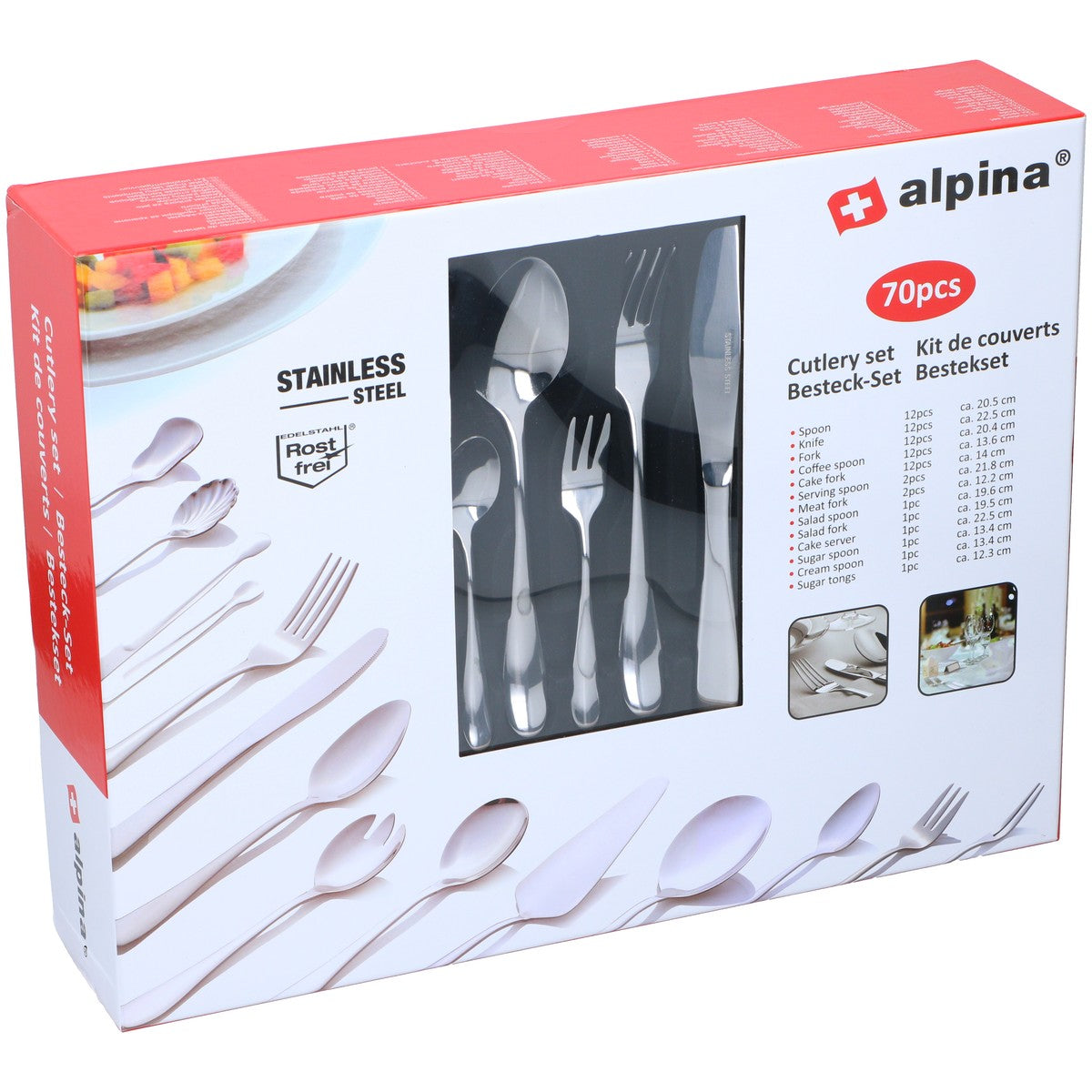 alpina Bestekset - 70 Stuks - maximondo
