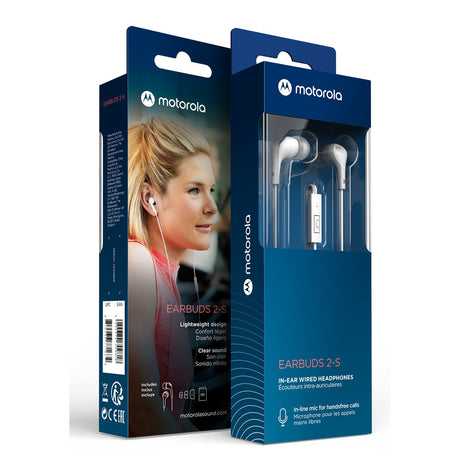 Motorola InEar Oordopjes 2-S Wit, Noise Isolation - maximondo