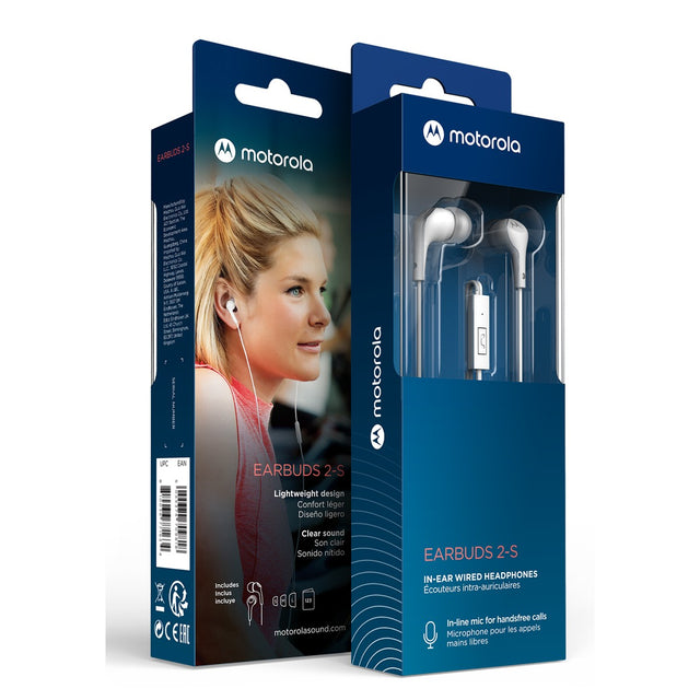 Motorola InEar Oordopjes 2-S Wit, Noise Isolation - maximondo