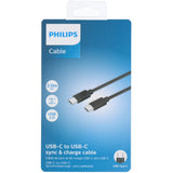 Philips USBC naar USB-C Kabel, 2 m, Zwart - maximondo