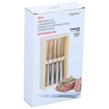 alpina Steakmes in Houten Kist