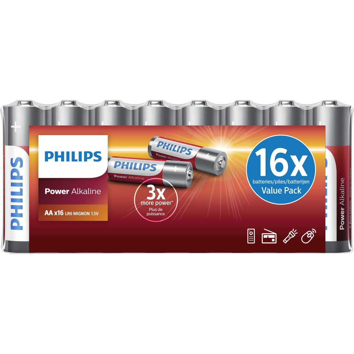 Philips AA-batterijen - 16 stuks - maximondo