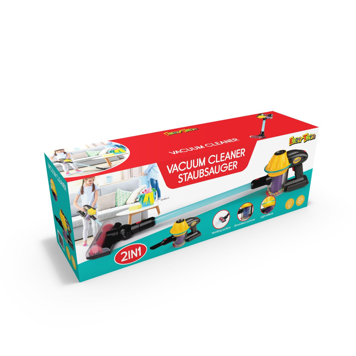 Eddy Toys Speelgoed Stofzuiger – Kinder Stofzuiger - maximondo