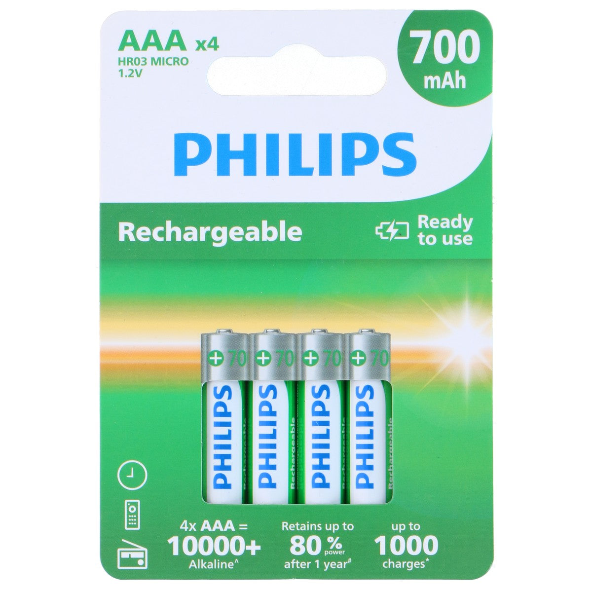 Philips AAABatterijen 4 St. - maximondo
