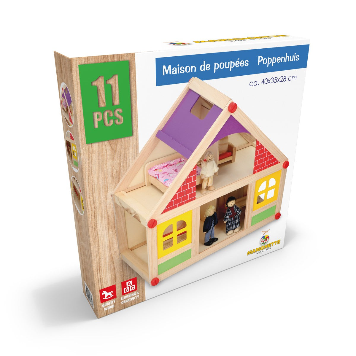 Marionette Wooden Toys Poppenhuis - maximondo