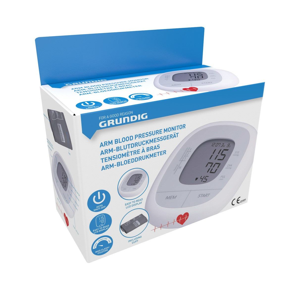 Grundig Bloeddrukmeter Bovenarm - maximondo