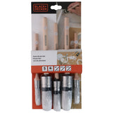 BLACK+DECKER Ronde Kwasten Set - 5-delige Verfkwasten Set - maximondo