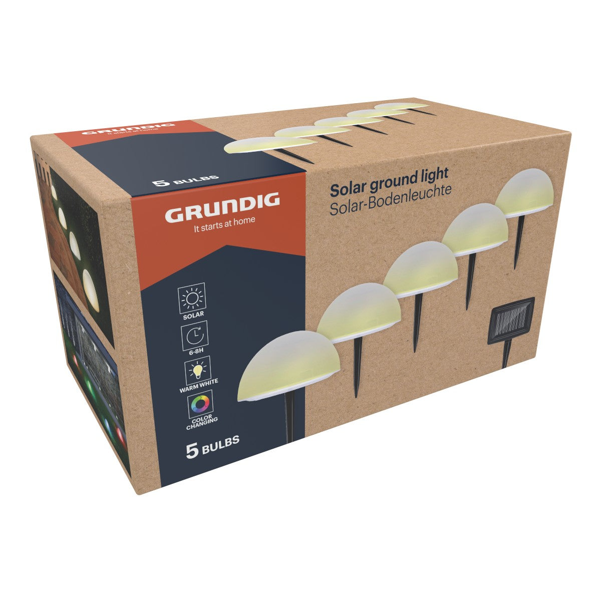 Grundig Solar Tuinspot - RGB & Warm Wit - maximondo