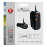 All Ride Autolader 12-24V met 6 Poorten USB Type-C & Type-A - maximondo