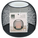 Grundig Solar Tafellamp - Zwarte Metalen Lantaarn - 13x14 cm - maximondo