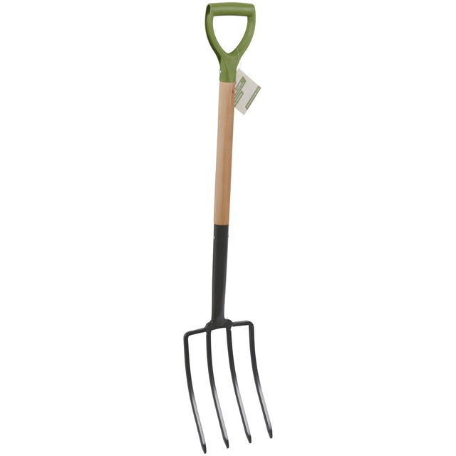 Kinzo Spitvork 4 Tanden met Houten Steel - maximondo