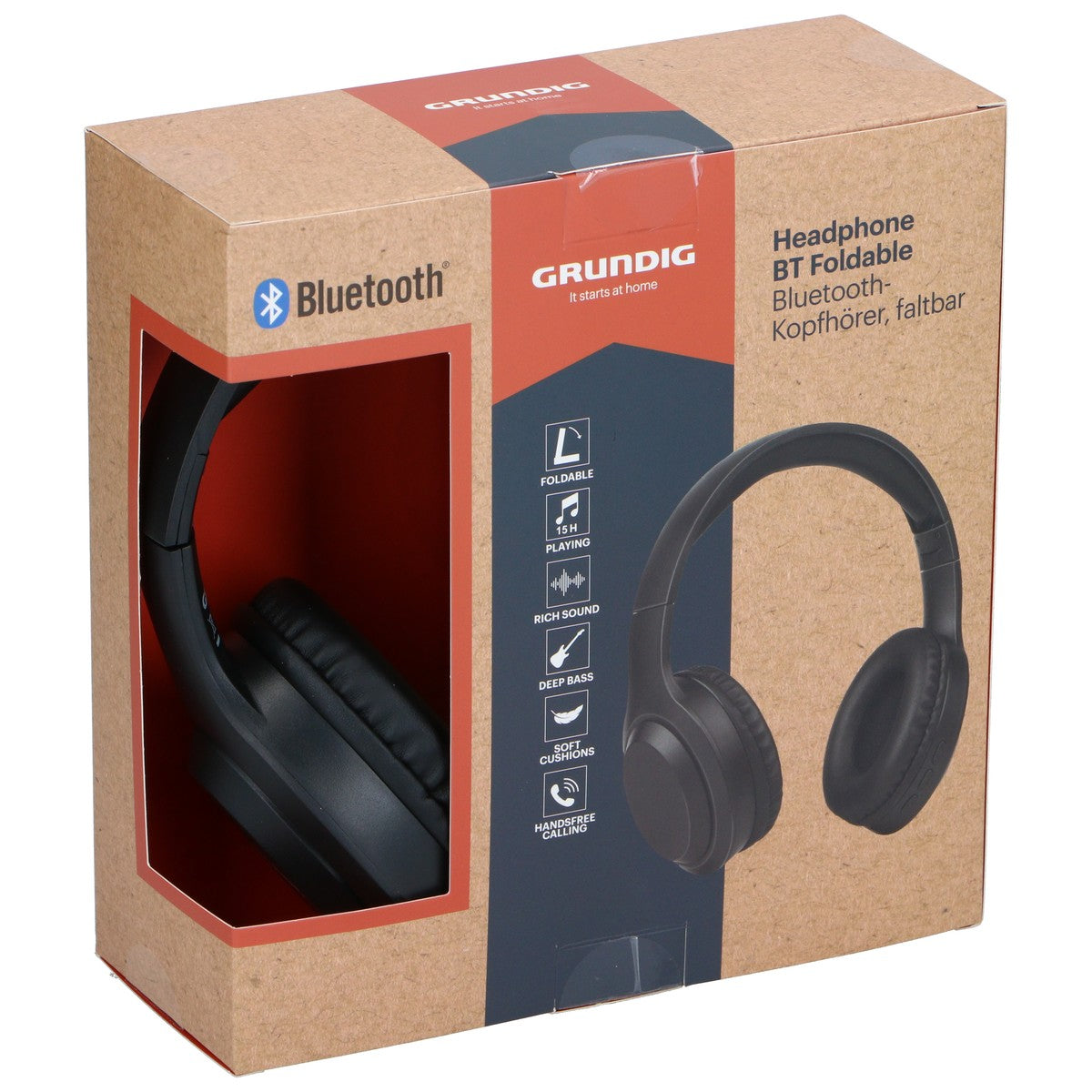 Grundig Bluetooth Koptelefoon BT Foldable - Draadloze Over-ear Koptelefoon - Zwart - maximondo