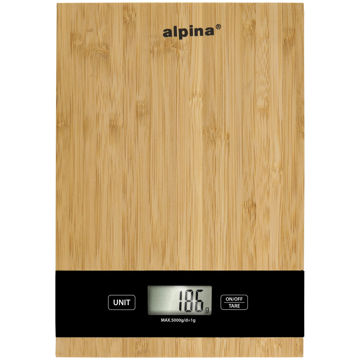 alpina Digitale Keukenweegschaal 5kg RVS LCD Display
