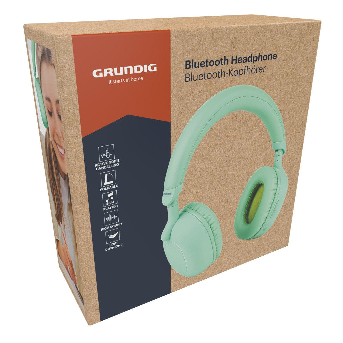 Grundig Bluetooth Hoofdtelefoon met ANC - maximondo