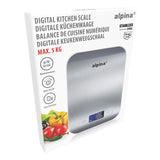 alpina Digitale Keukenweegschaal 5kg RVS LCD Display
