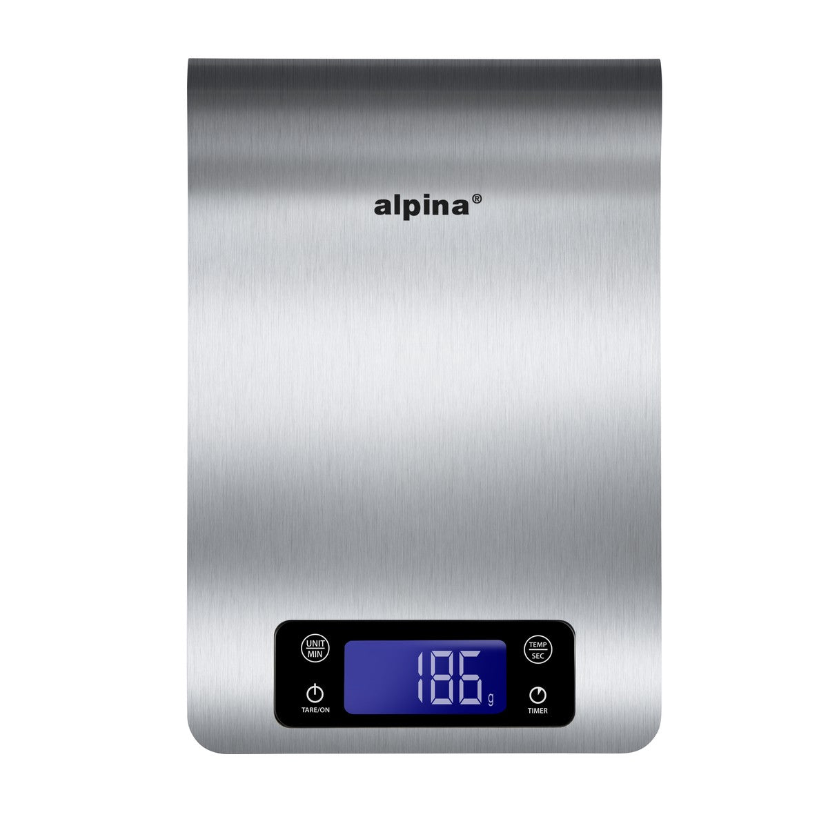 alpina Digitale Keukenweegschaal 5kg RVS LCD Display - maximondo