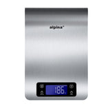 alpina Digitale Keukenweegschaal 5kg RVS LCD Display - maximondo