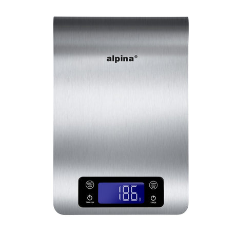 alpina Digitale Keukenweegschaal 5kg RVS LCD Display - maximondo