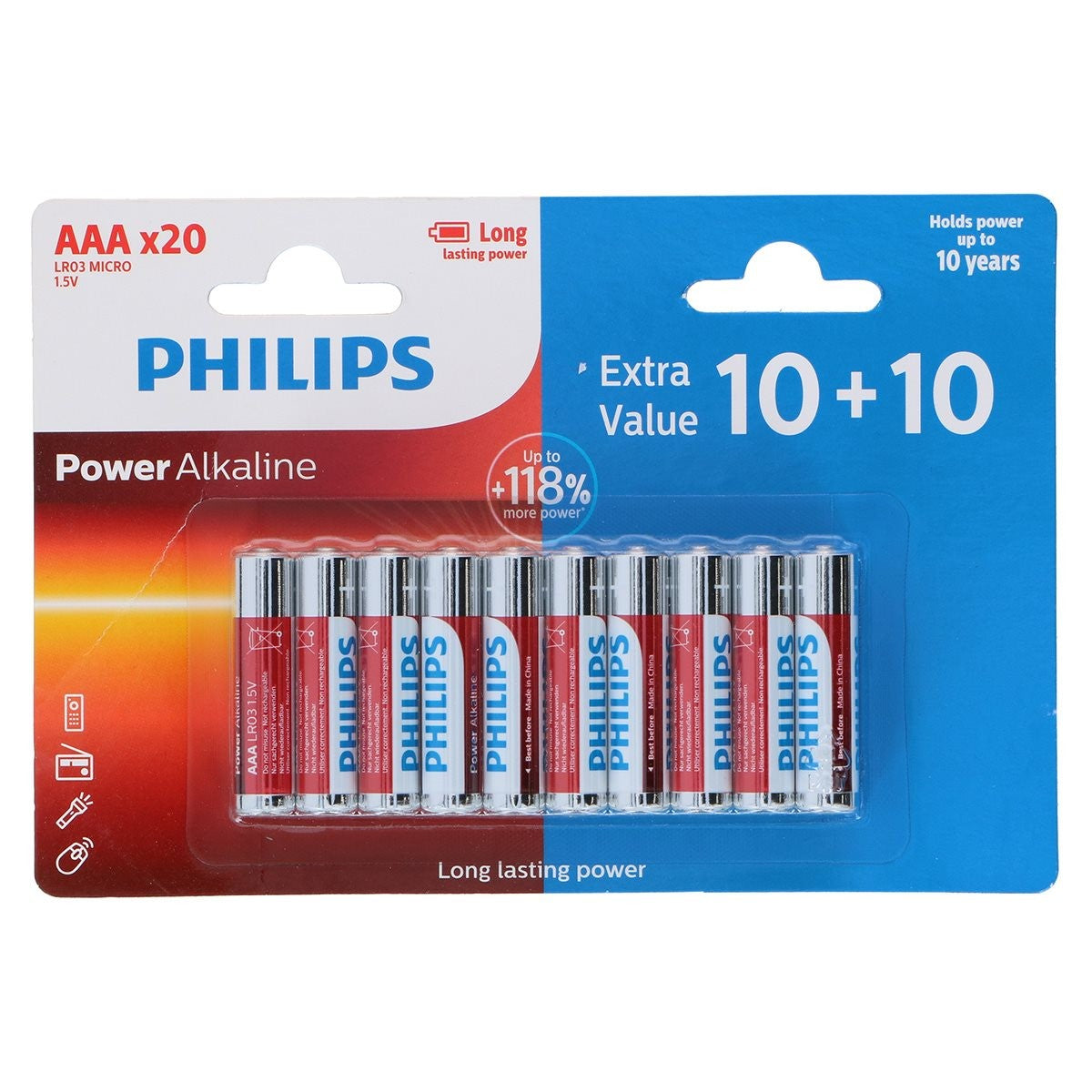Philips AAA Batterijen 20 Stuks