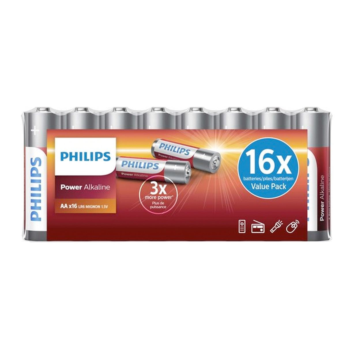 Philips AA-batterijen - 16 stuks - maximondo