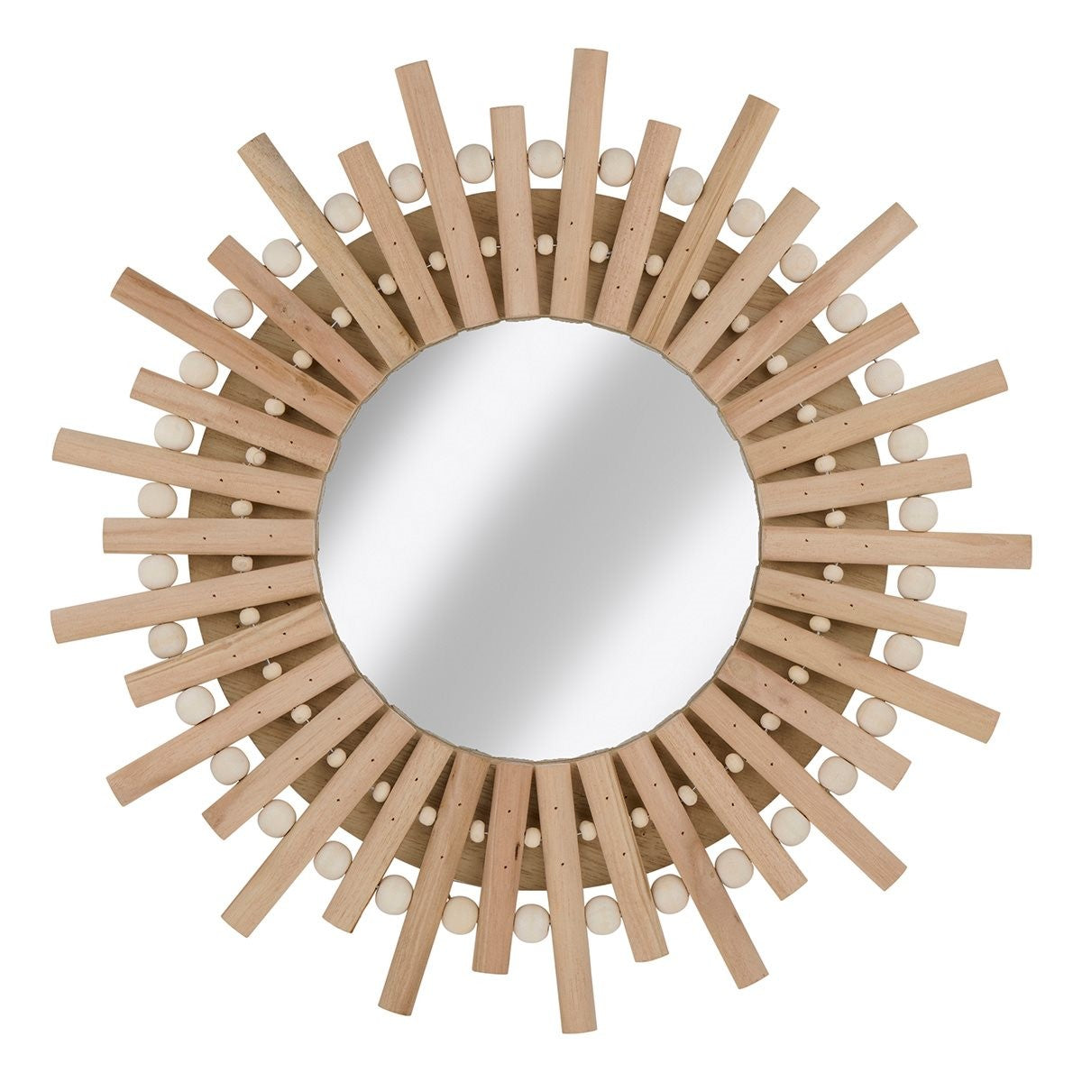 Arti Casa Wandspiegel - Ronde Spiegel Zon - 30cm - Hout