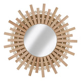 Arti Casa Wandspiegel - Ronde Spiegel Zon - 30cm - Hout