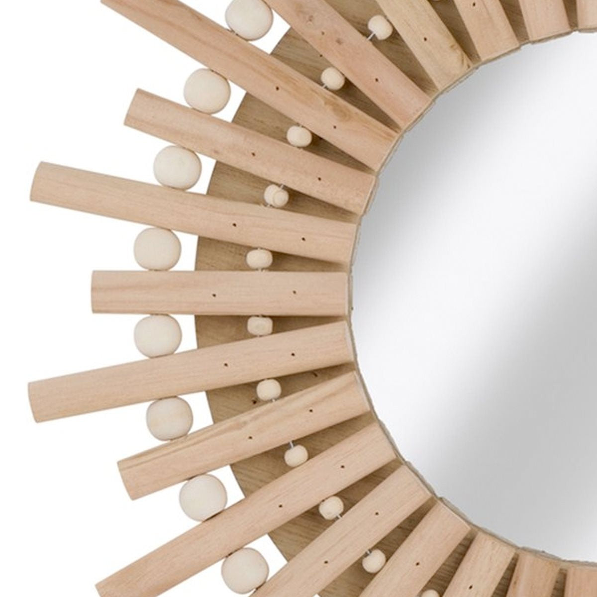Arti Casa Wandspiegel - Ronde Spiegel Zon - 30cm - Hout