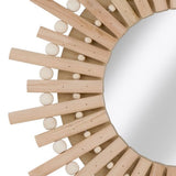 Arti Casa Wandspiegel - Ronde Spiegel Zon - 30cm - Hout