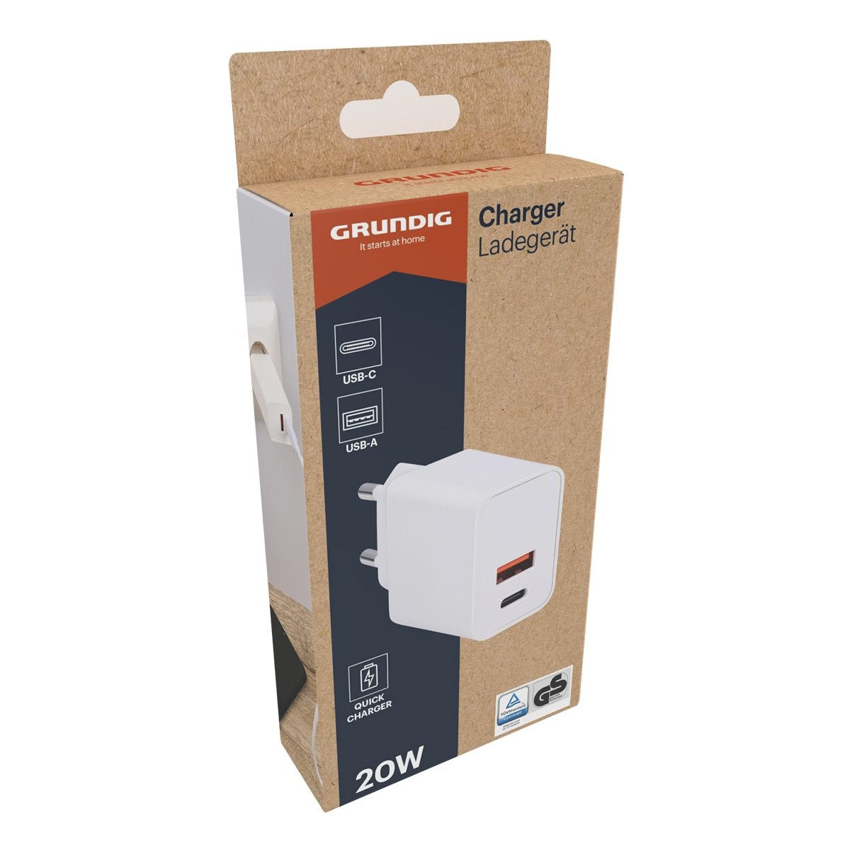 Grundig Oplader 20W Snellader