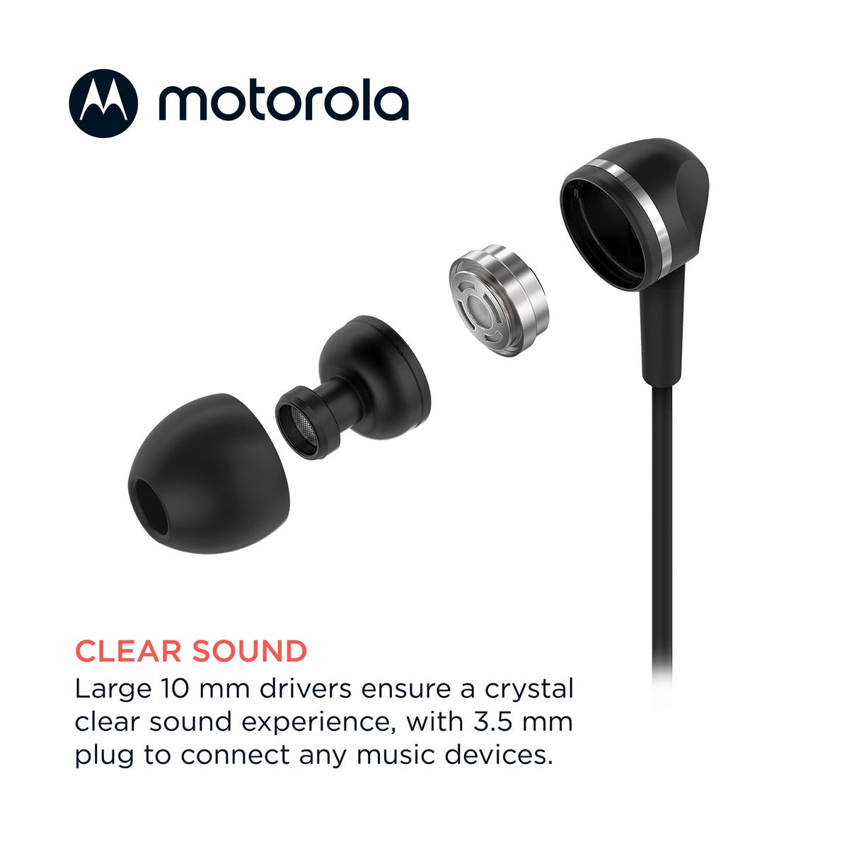 Motorola Sound Oordopjes met Draad 105 - maximondo