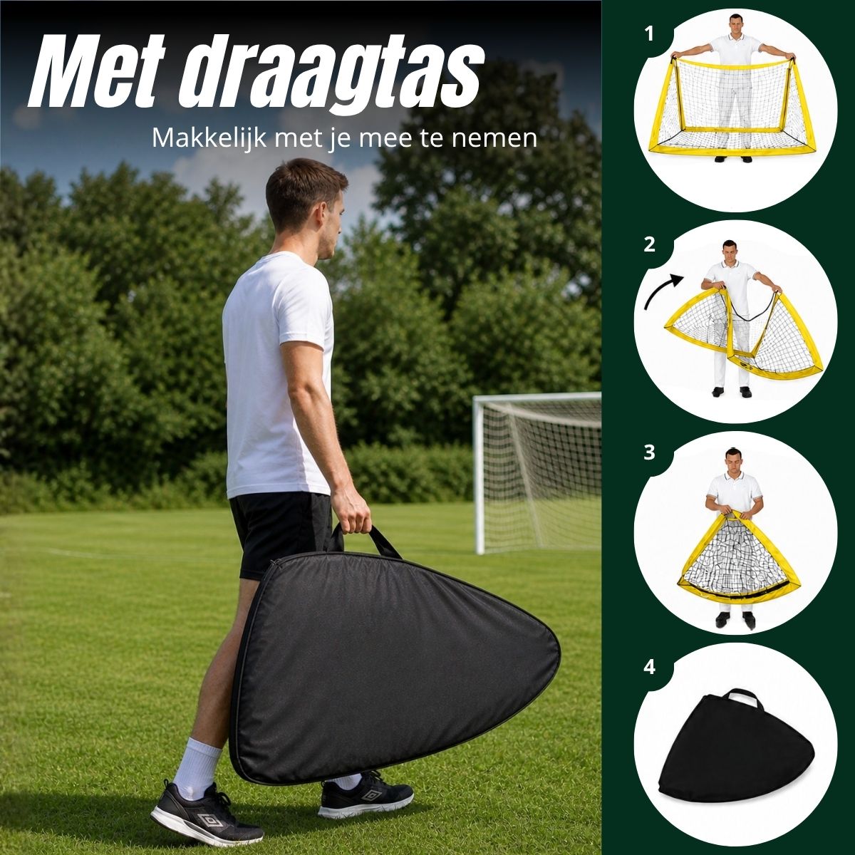 Umbro Pop-Up Voetbaldoel Set van 2  120 x 90 x 90 cm