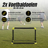 Dunlop Voetbaldoelen Set van 2 - Voetbalgoal 90 x 59 x 61 cm - maximondo