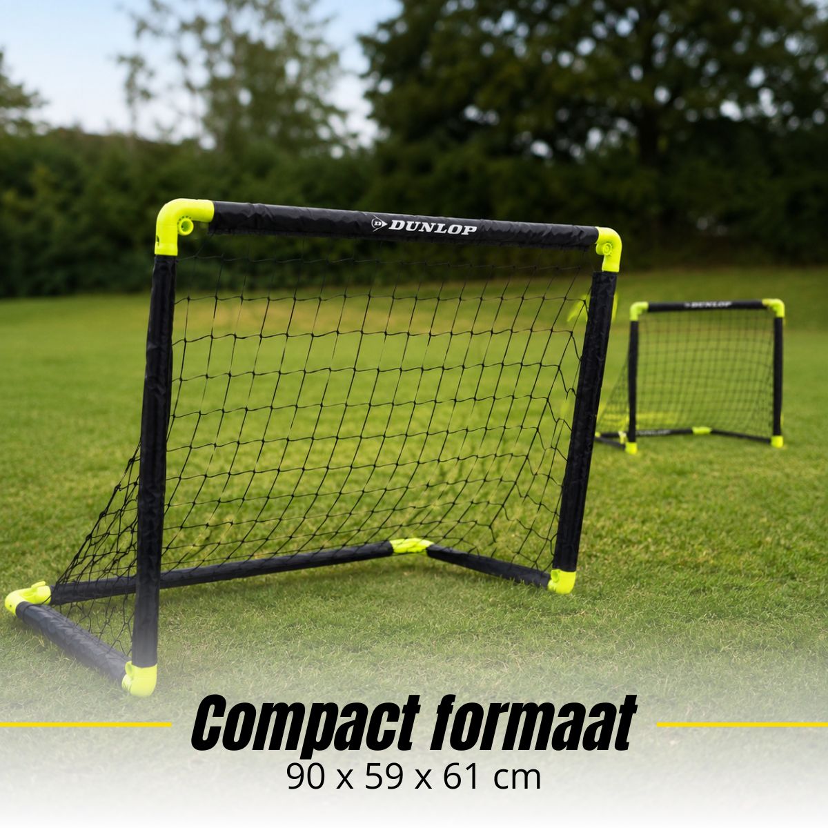Dunlop Voetbaldoelen Set van 2 - Voetbalgoal 90 x 59 x 61 cm - maximondo