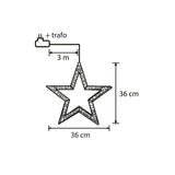 Luca Lighting Ster wit warm wit 800led IP44 en timer - d36cm - maximondo