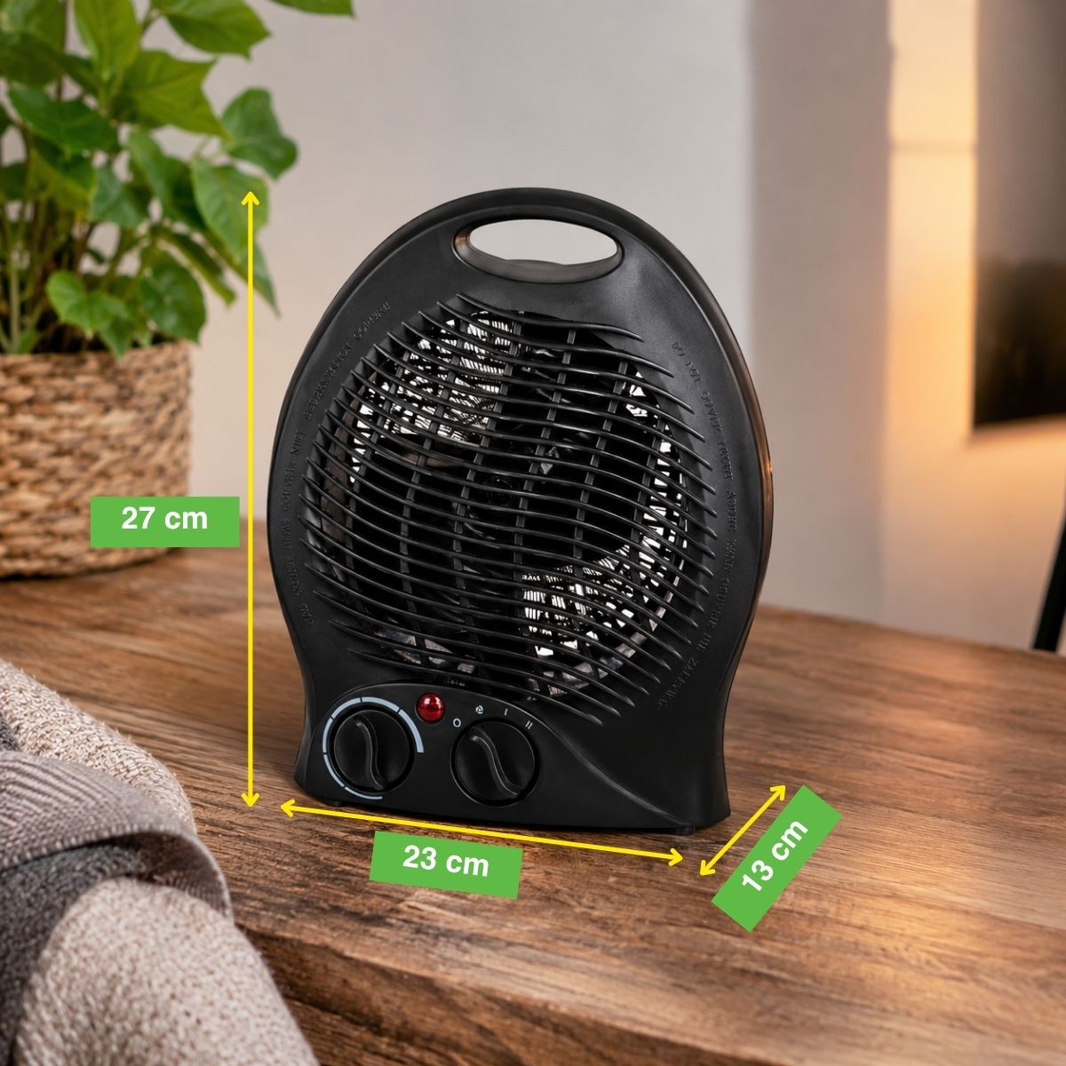 Kinzo Ventilatorkachel 2000W Zwart