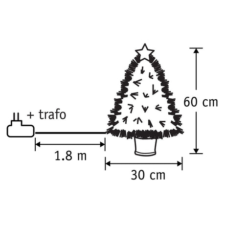 Luca Lighting Mercury boom fibre optic groen warm wit 65led 8 function controller - h60xd30cm - maximondo