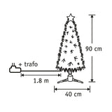 Luca Lighting Mercury boom fibre optic groen warm wit 95led 8 function controller - h90xd40cm