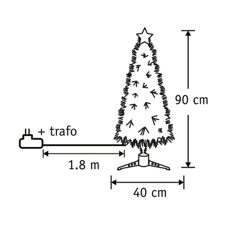 Luca Lighting Mercury boom fibre optic groen warm wit 95led 8 function controller - h90xd40cm