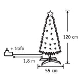 Luca Lighting Mercury boom fibre optic groen warm wit 135led 8 function controller - h120xd55cm