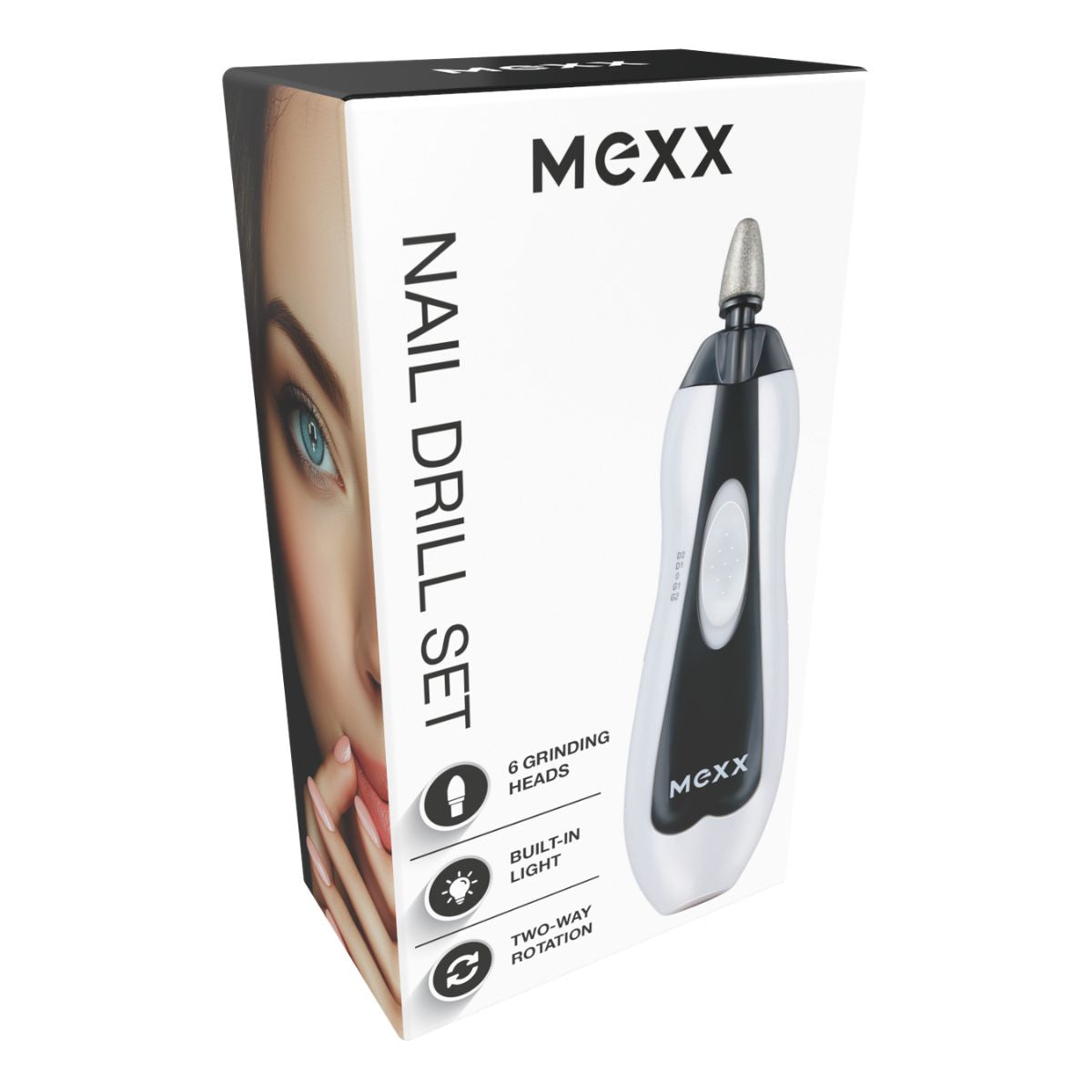 MEXX Nagelfrees Set met 6 Slijpkoppen en LED-verlichting
