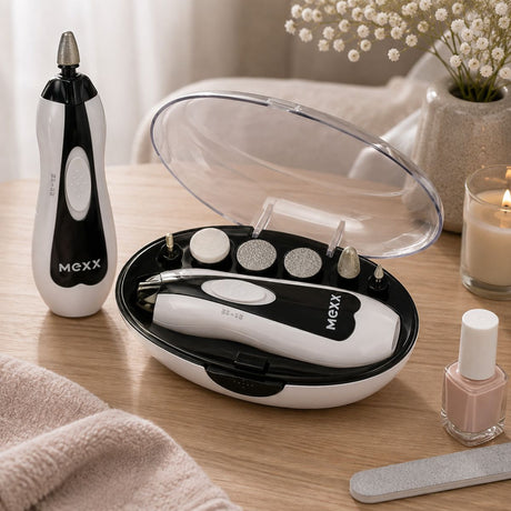 MEXX Nagelfrees Set met 6 Slijpkoppen en LED-verlichting