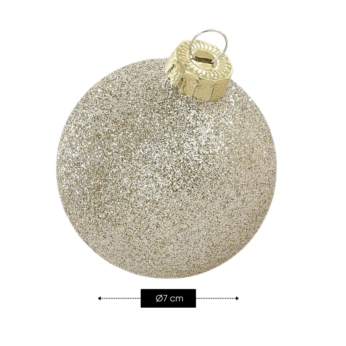 Mica Decorations Bal glas goud 42 stuks - d7cm