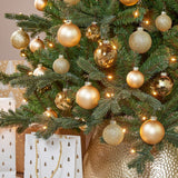 Mica Decorations Bal glas goud 42 stuks - d7cm