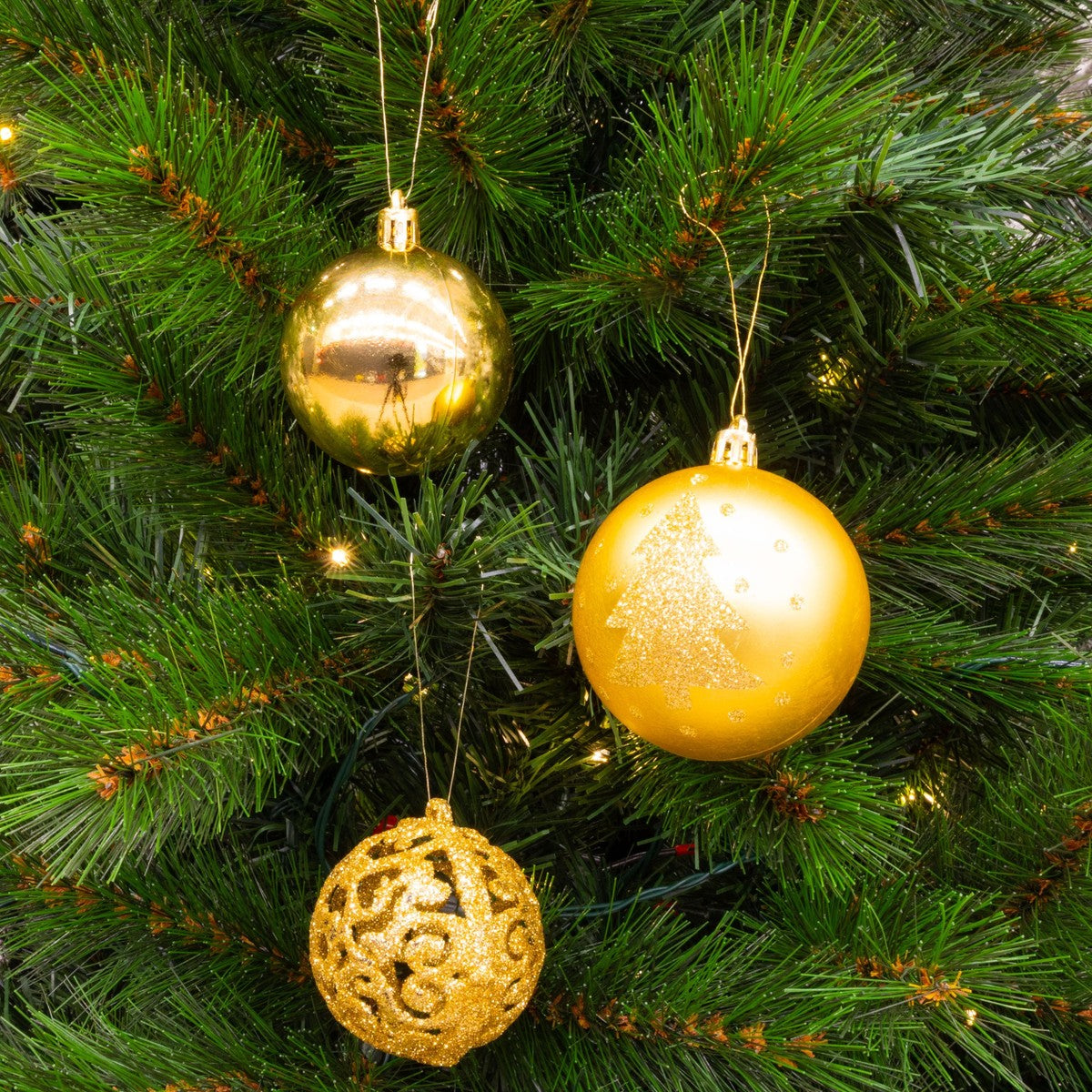 Giftsome Gouden Kersballen Set