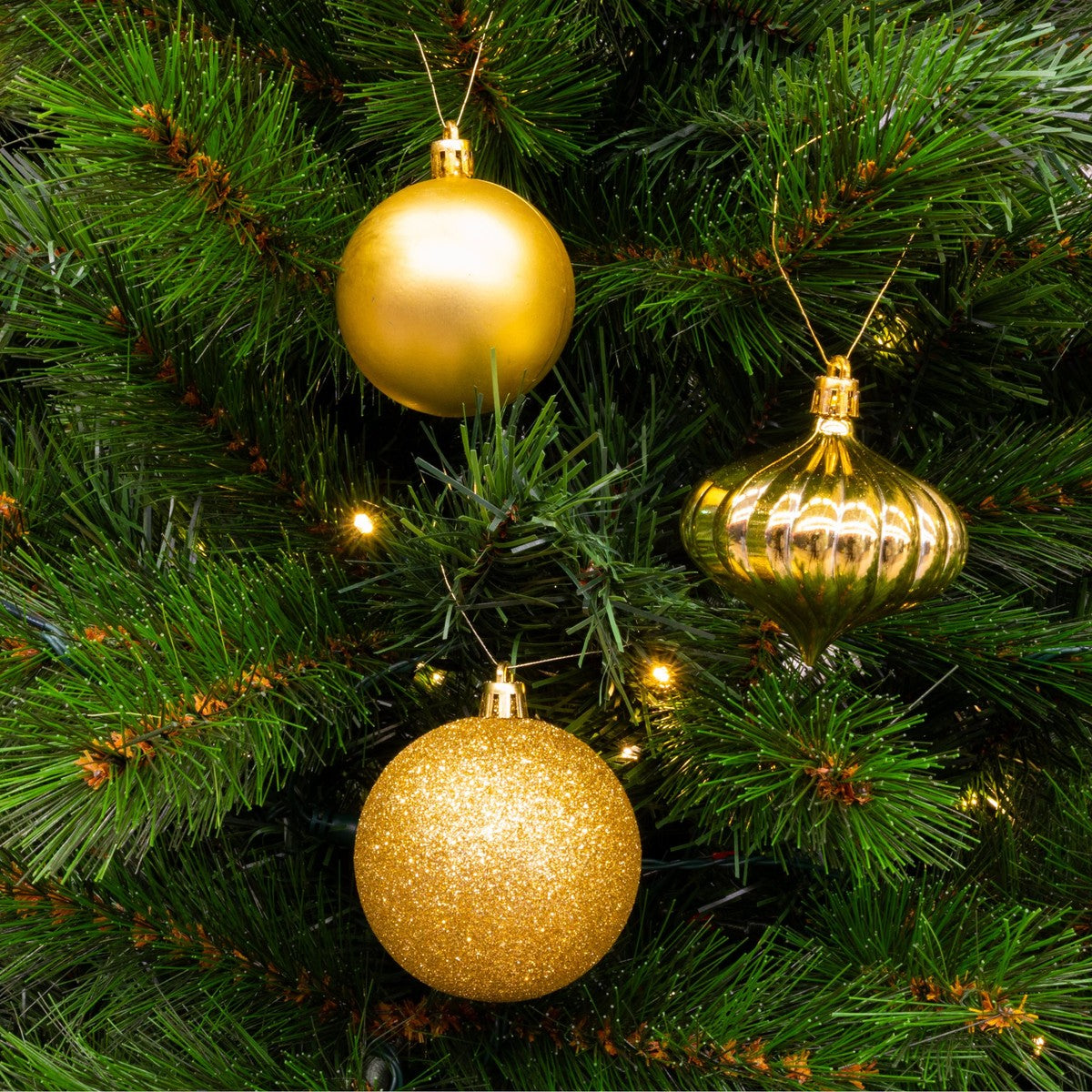 Giftsome Gouden Kersballen Set